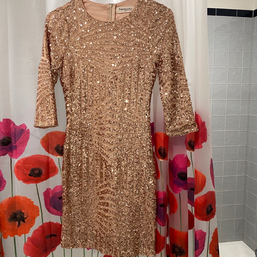 Rose gold formal dress